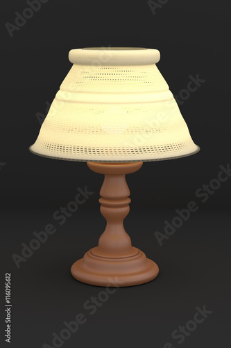 3D rendering of an old-fashioned lamp