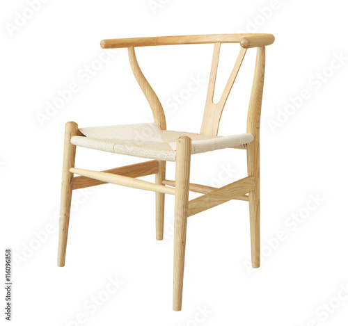 Wooden chair isolated on white background