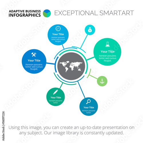 Seven Branches Chart Slide Template
