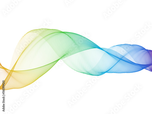 rainbow abstract weavy bright silk smoke vector illustration on white background. eps10
