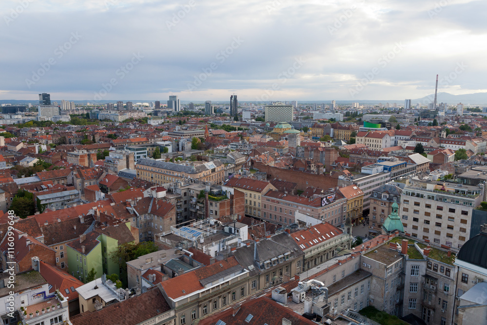 Panoramic view of Zagreb's Lower Town