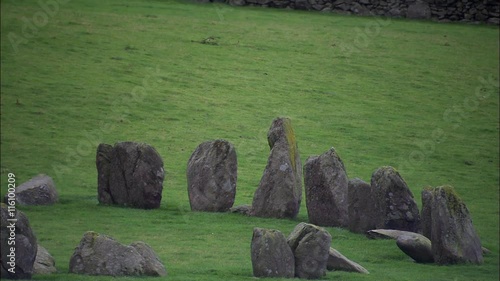 Close Shot Stone At Swinside To High Wide Shot photo