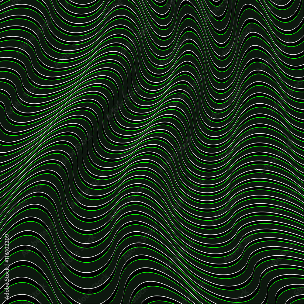 A black and green optical illusion. Vector Illustration A black and green optical illusion. Vector Illustration