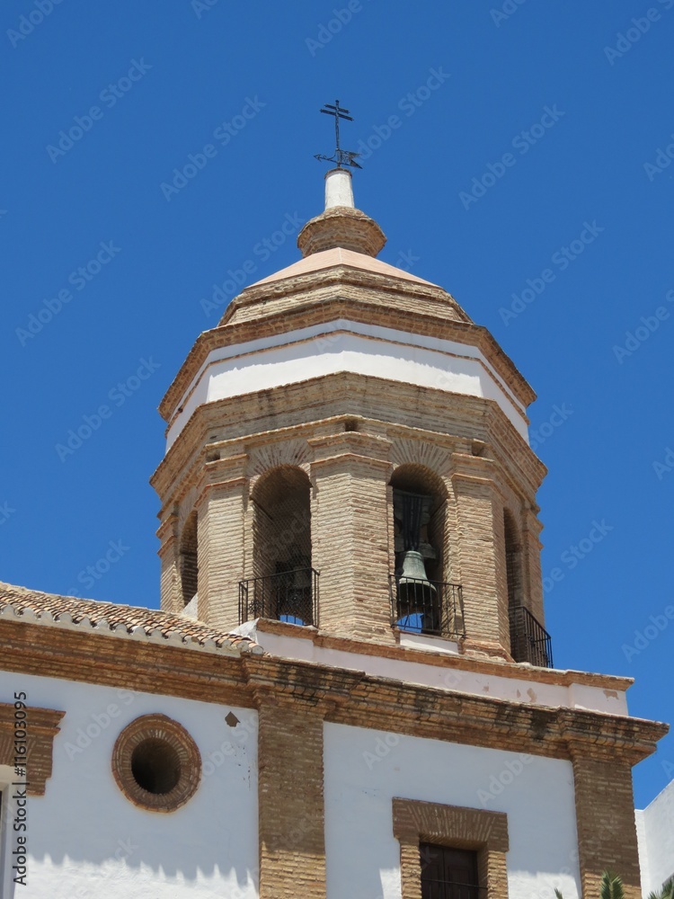 Espagne -Andalousie - Ronda - Clocher de l'église du Socorro