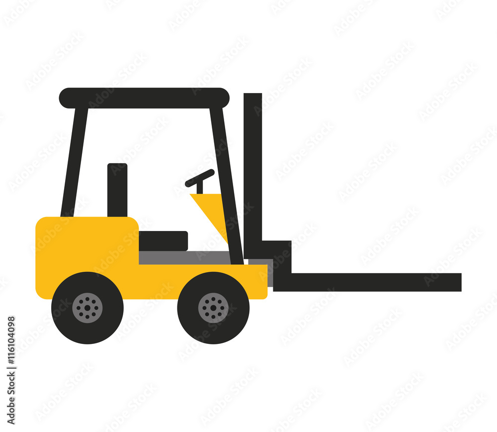 forklift machine lifting icon