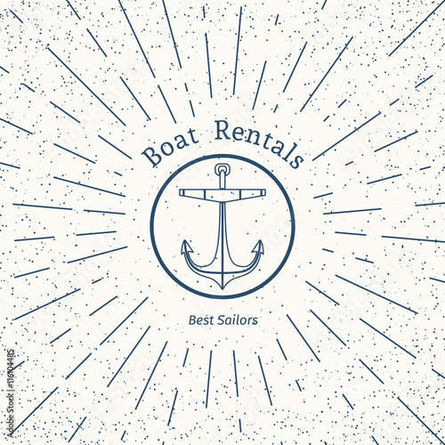 Vector retro nautical logo template