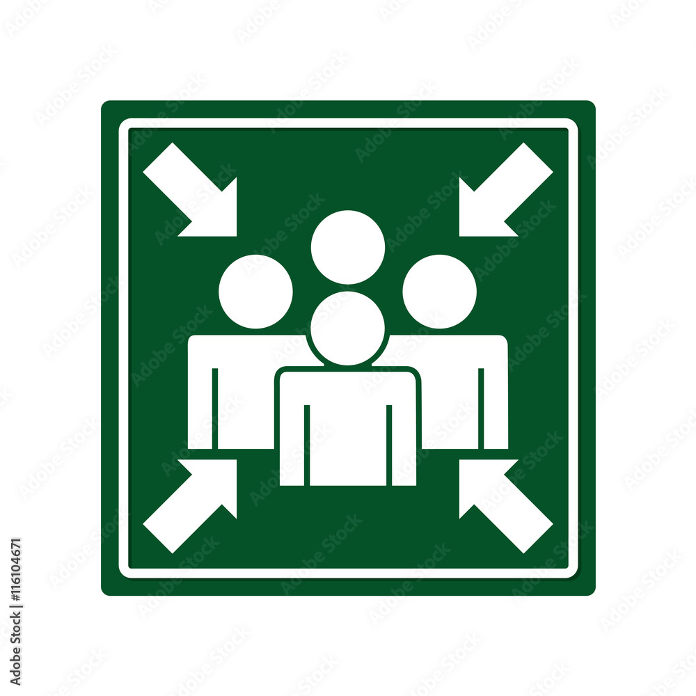 Obraz premium arrows point meeting signal