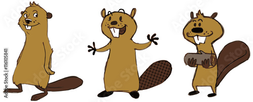 Beaver cartoon characters  photo