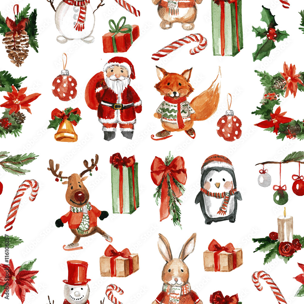 Holly jolly Merry Christmas Seamless pattern Holly jolly Merry Christmas Seamless pattern