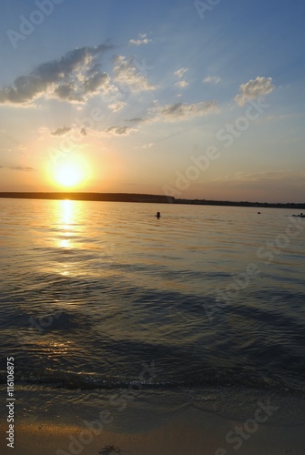 sunset on the lake