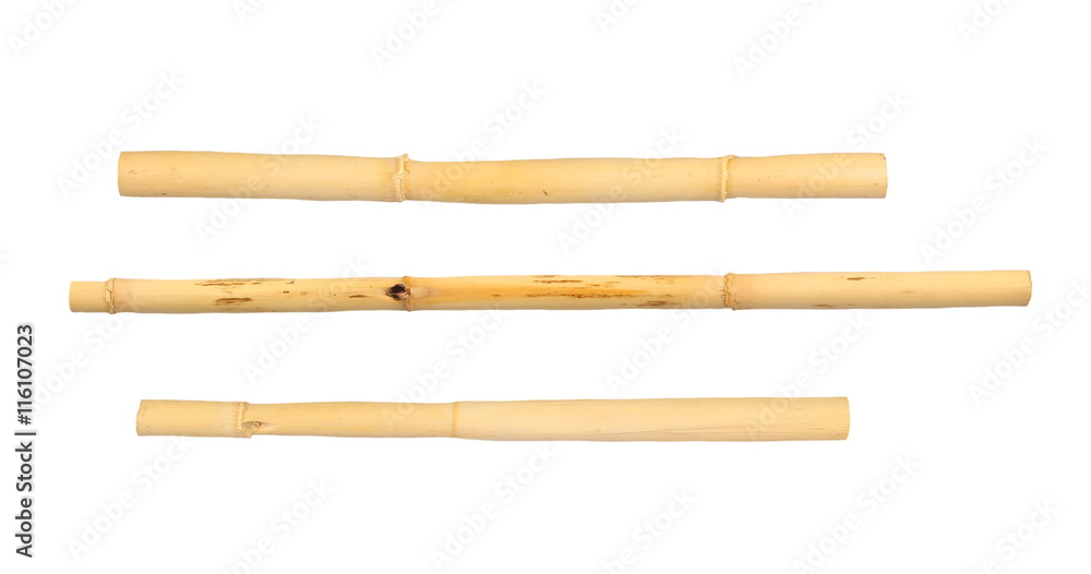 Fototapeta premium bamboo sticks isolated on white