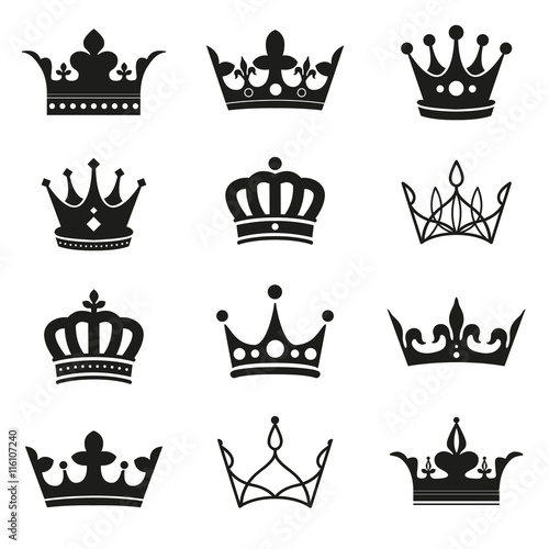 crown silhouette set