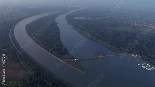 Barges On The Rhine Near Gerstheim photo