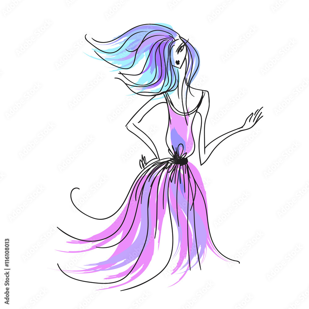 woman in the ball gown silhouette woman in the ball gown silhouette