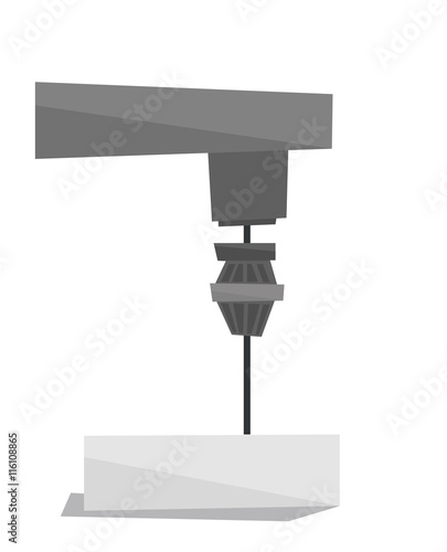 Industrial milling tool vector illustration.