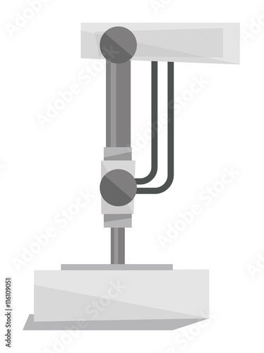 Industrial press machine vector illustration.