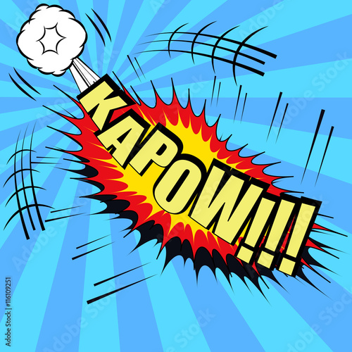 Kapow comic bubble text
