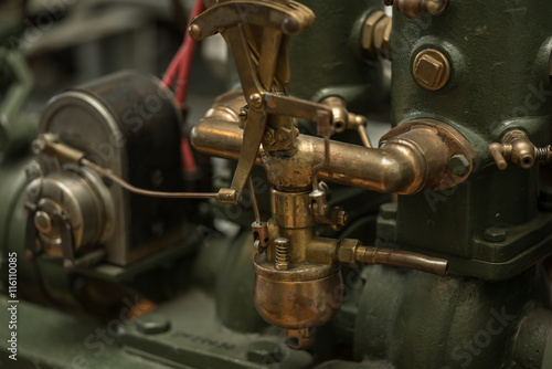 Outdated antique handmade boatmotor