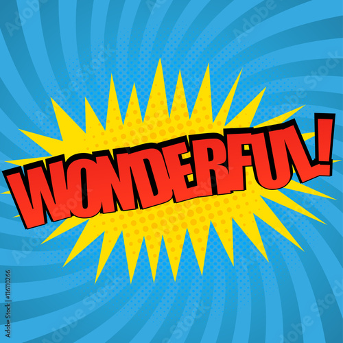 Wonderful comic bubble text