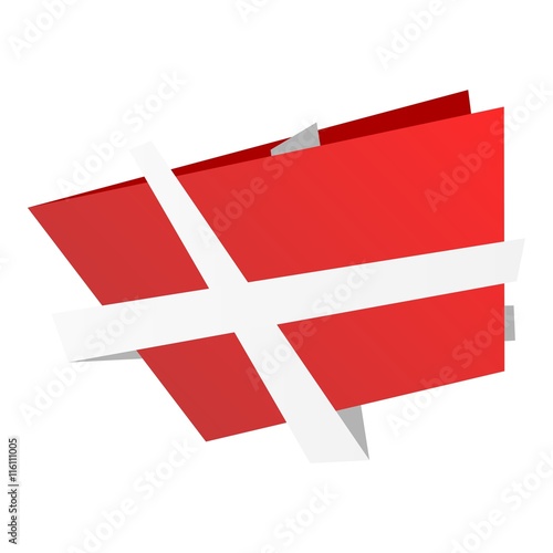 denmark origami flag