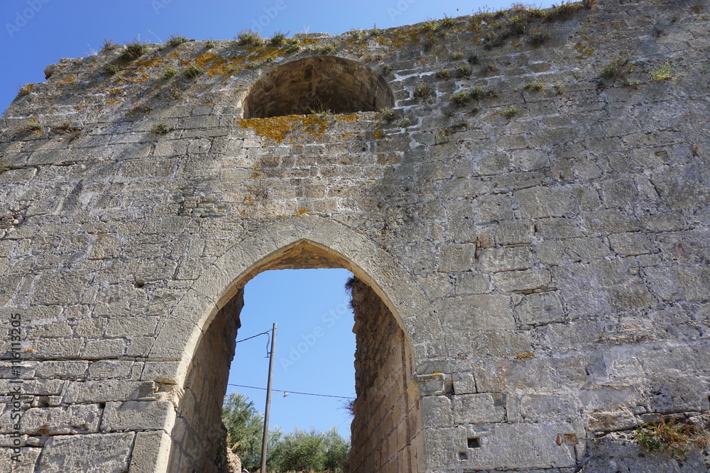 Ruins of the Venetian Koroni Castle in Greece