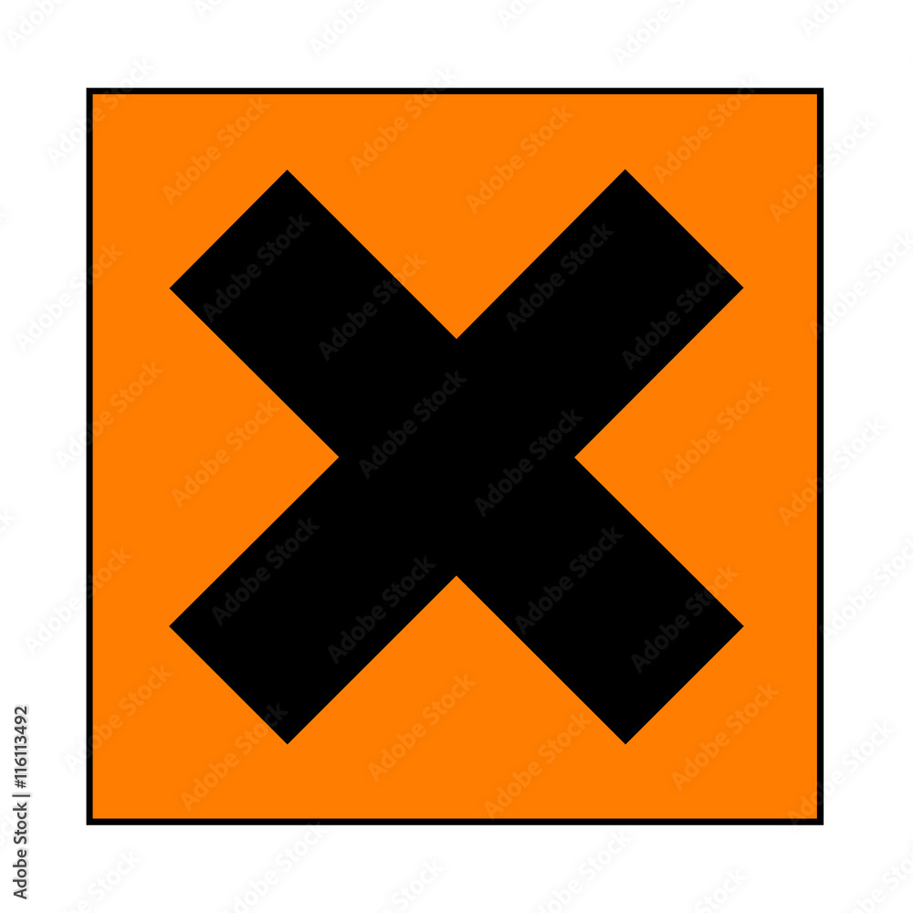 Gesundheitsschädlich Reizend Gefahrensymbol Stock Illustration | Adobe Stock