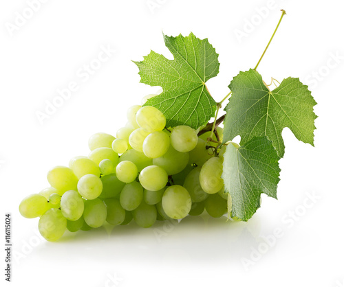 green grapes isolated on the white backhround