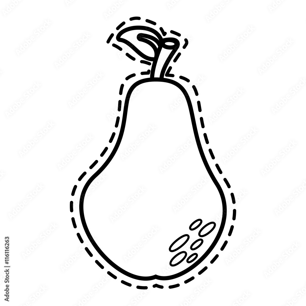 Delicious and fresh pear fruit, isolated flat icon design vector illustration. Delicious and fresh pear fruit, isolated flat icon design vector illustration.