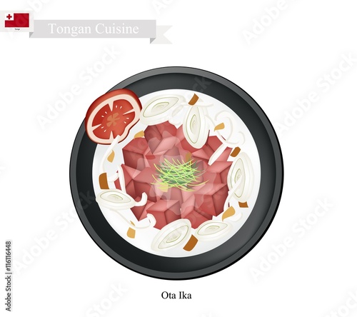 Ota Ika or Tongan Raw Fish in Coconut Cream