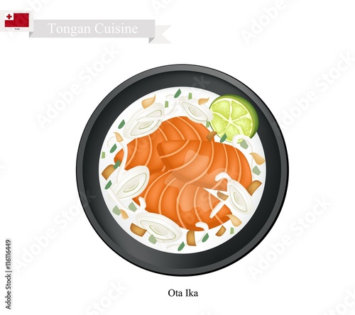Ota Ika or Tongan Raw Fish in Coconut Milk