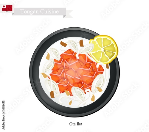 Ota Ika or Tongan Raw Fish in Fresh Coconut Cream