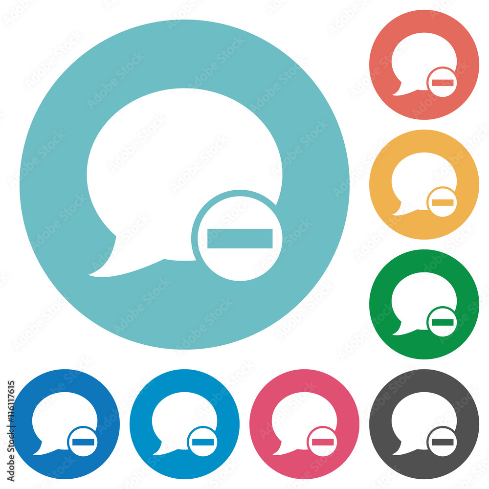 Flat Delete blog comment icons Flat Delete blog comment icons