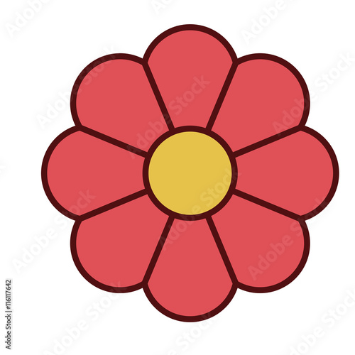 beautiful flower isolated icon design, vector illustration graphic 