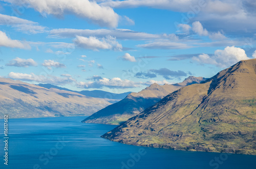 Beautiful landscape view from the Queenstown Skyline, New Zealand