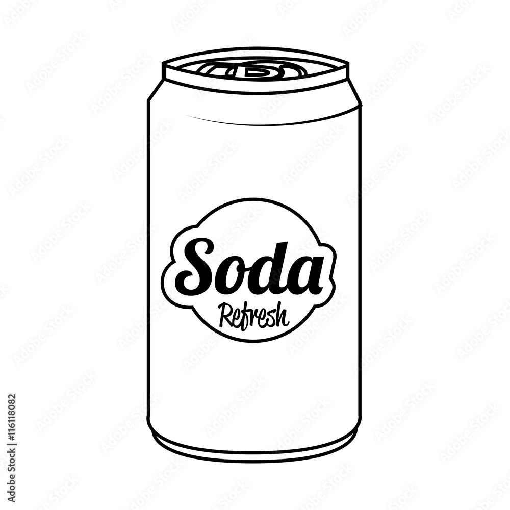Soda can isolated flat icon, vector illustration graphic. Soda can isolated flat icon, vector illustration graphic.