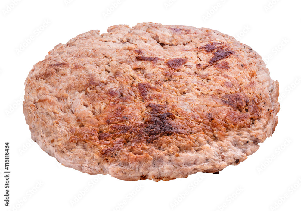 cutlet burger isolated on a white background cutlet burger isolated on a white background