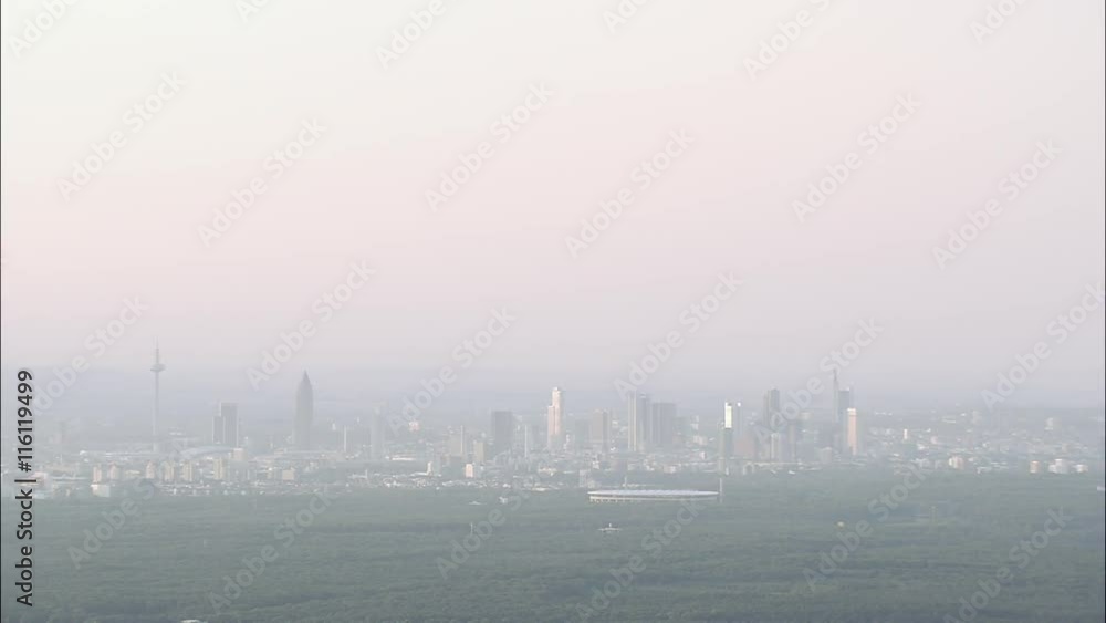 Frankfurt Skyline At Dusk