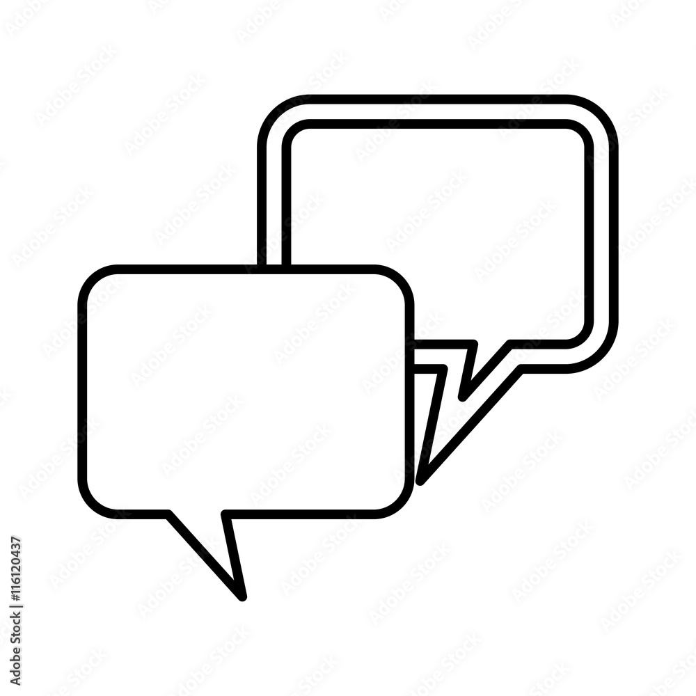 speech bubbles lineal vector design speech bubbles lineal vector design