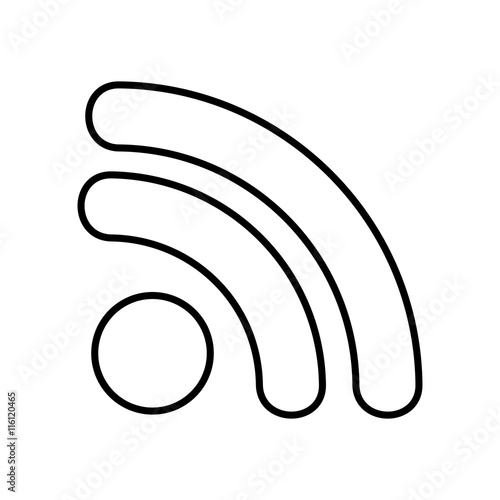 internet connection signal lineal vector design