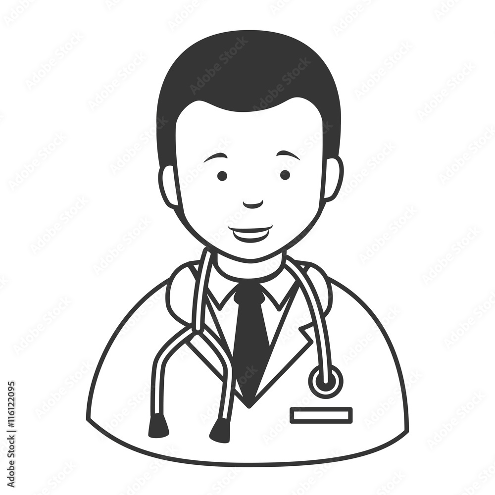 Doctor stethscope profile , isolated flat icon cartoon Stock Vector | Adobe Stock Doctor stethscope profile , isolated flat icon cartoon Stock Vector | Adobe Stock
