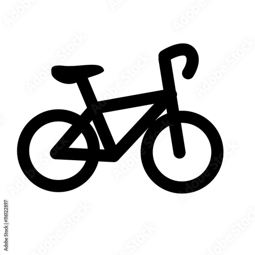 Bike transport vehicle, isolated flat icon design.