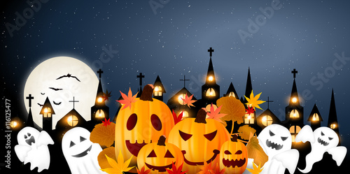 ハロウィン　かぼちゃ　秋　背景