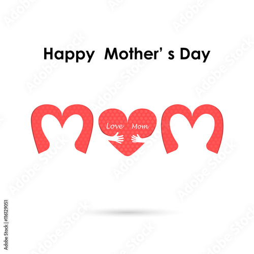 Wallpaper Mural Happy Mothers Day.Love Heart Care logo. Torontodigital.ca