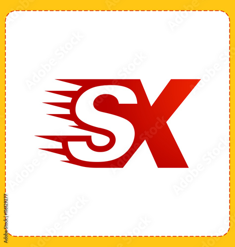 SX Two letter composition for initial, logo or signature