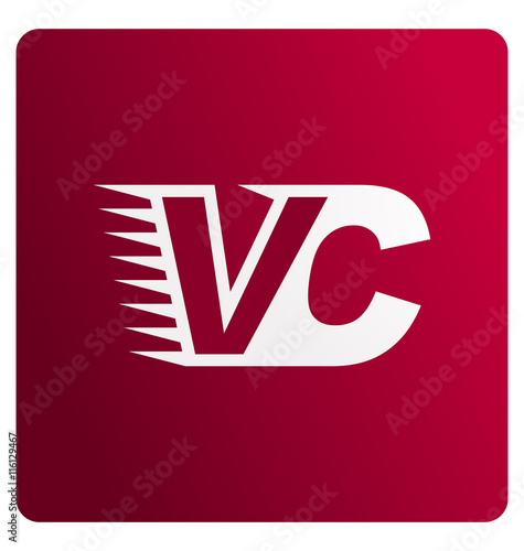 VC Two letter composition for initial, logo or signature