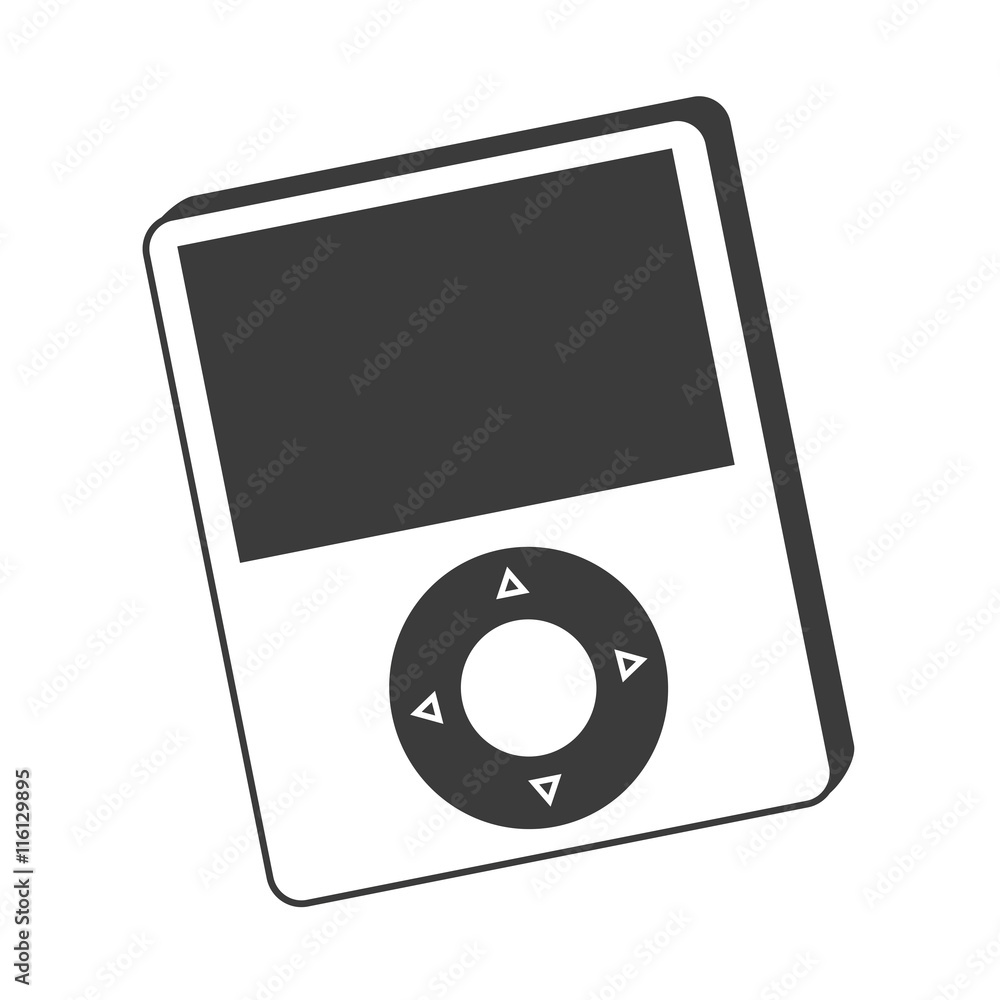 MP4 music player , isolated flat icon vector illustration MP4 music player , isolated flat icon vector illustration