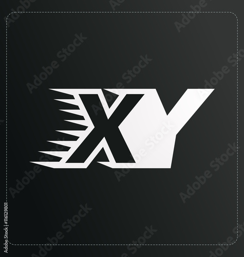 XY Two letter composition for initial, logo or signature