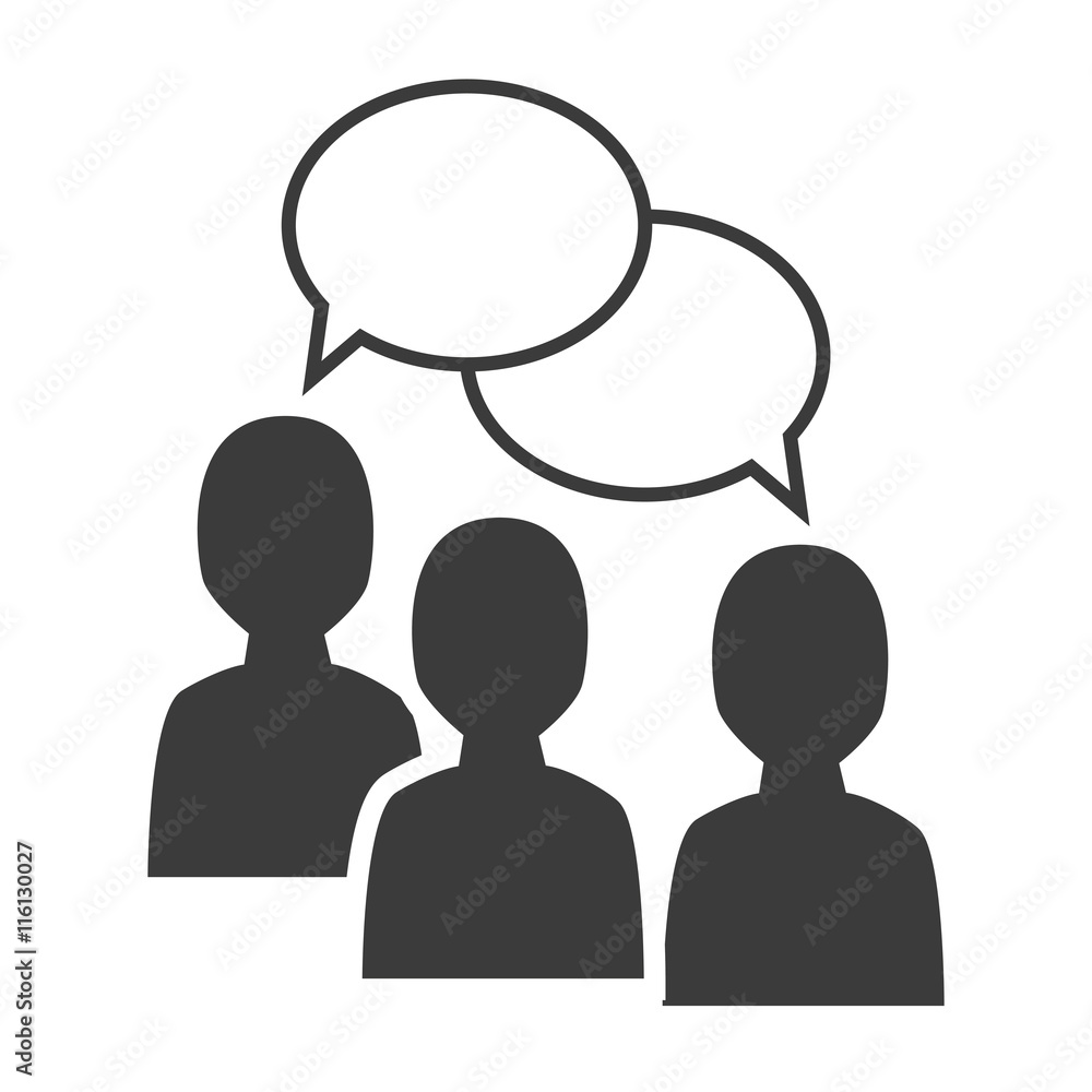 Teamwork meeting pictogram, isolated flat icon design Teamwork meeting pictogram, isolated flat icon design