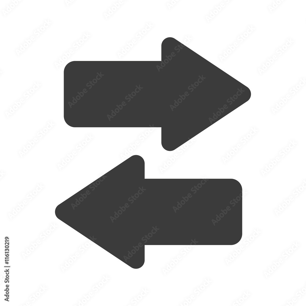Arrow in black and white isolated icon, vector illustration. Arrow in black and white isolated icon, vector illustration.