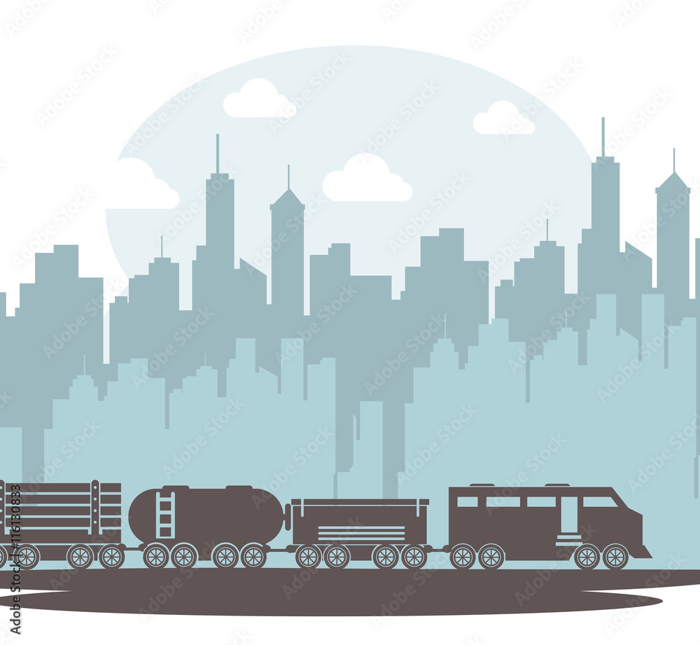 railroad train isolated icon design, vector illustration  graphic 